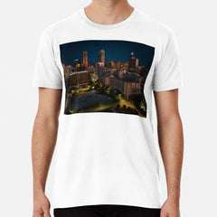 Atlanta City At Night Premium T Shirt