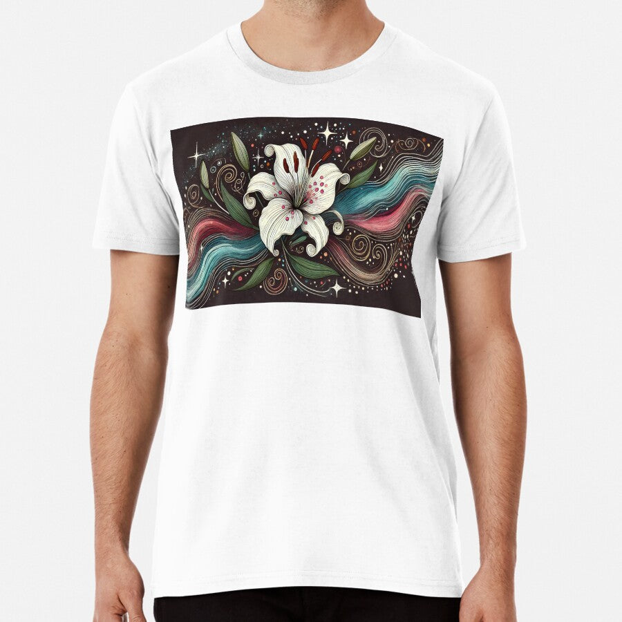Retro White Lily 2 Premium T-Shirt