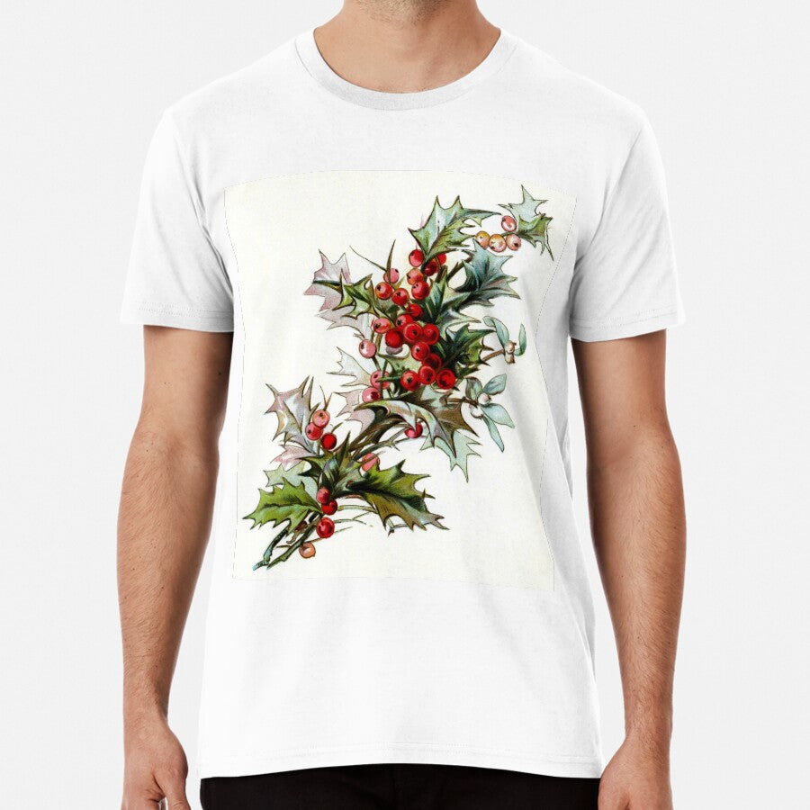 Vintage Holly Berries Premium T-Shirt