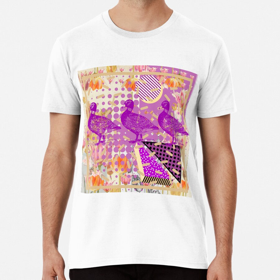 All Good Positive Vibes Modern Aesthetic Bird Duck Premium T Shirt