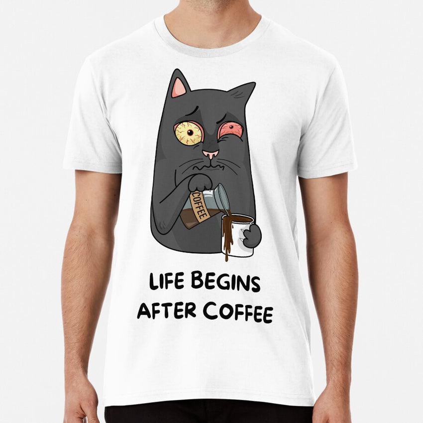 Life begins after coffee Premium T-Shirt