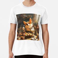 Chef Cook Corgi Dog Premium T Shirt