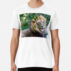 A Golden Brown Male Lion Premium T Shirt