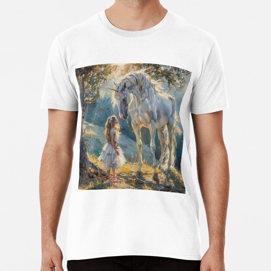 A Girl And Her Unicorn Premium T Shirt