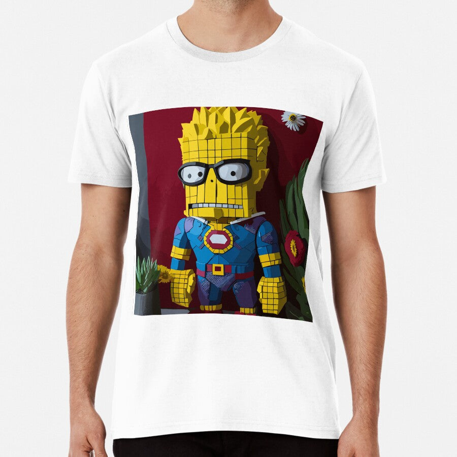 Bart simpsom as Iron Man superhero charm Premium T-Shirt