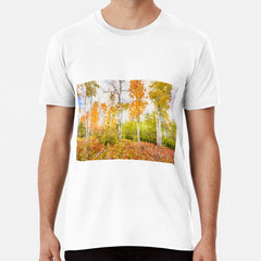 Autumn Trees Watercolor Premium T Shirt