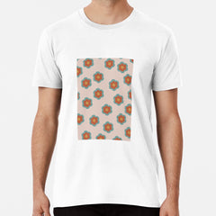 Retro Groovy Flower Pattern Premium T-Shirt