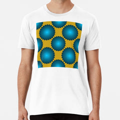 Flower blue on yellow Premium T-Shirt