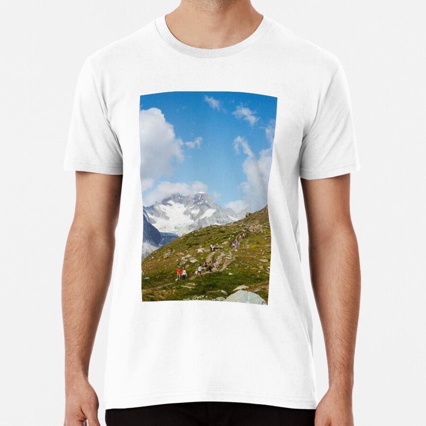 Alpine Escape 35Mm Film Mountain Hike Print Premium T Shirt