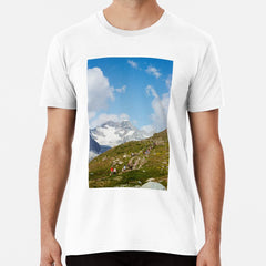 Alpine Escape 35Mm Film Mountain Hike Print Premium T Shirt