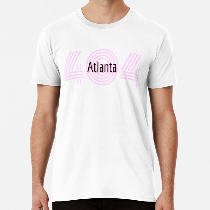 Atlanta 404 In Pink And Black Premium T Shirt