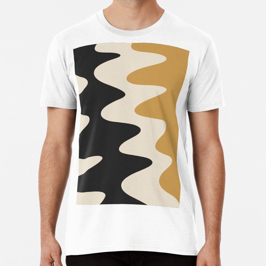 Abstract Waves Neutral Premium T Shirt