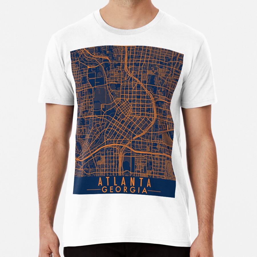 Atlanta Modern Map Premium T-Shirt