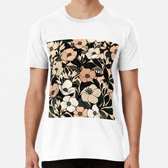 Retro Floral Pattern Premium T-Shirt