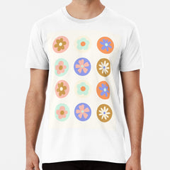 retro flower pattern Premium T-Shirt