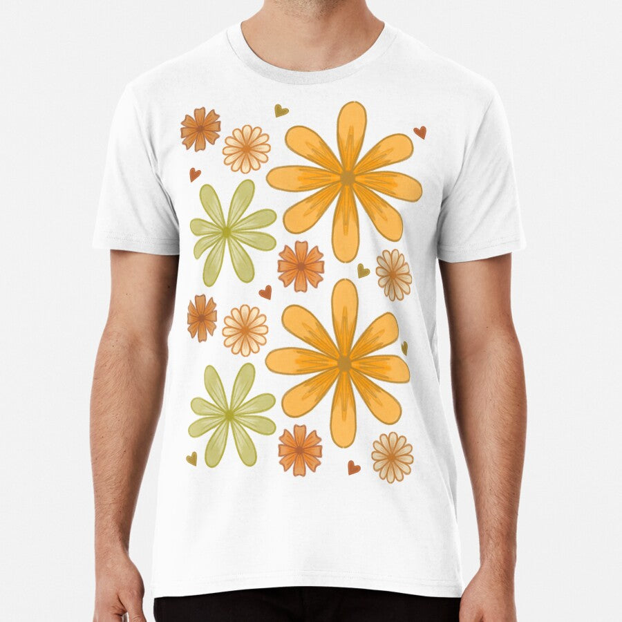 70s Retro Flowers Premium T-Shirt
