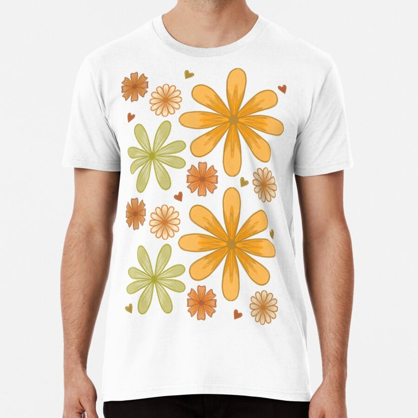 70s Retro Flowers Premium T-Shirt