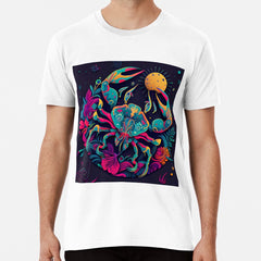 Classy Cancer Zodiac Pattern Premium T-Shirt