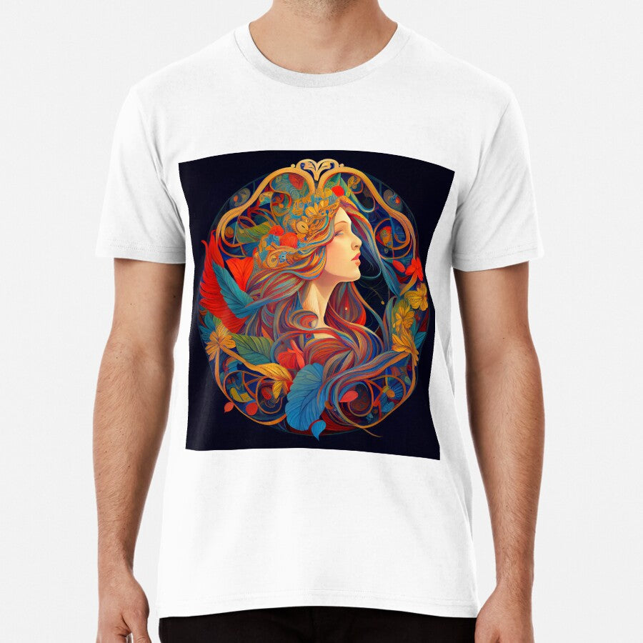 Classy Virgo Zodiac Pattern Premium T-Shirt