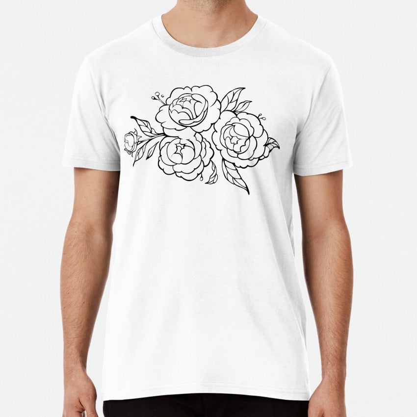 Peonies Flower Tatoo. lover Peonies Premium T-Shirt