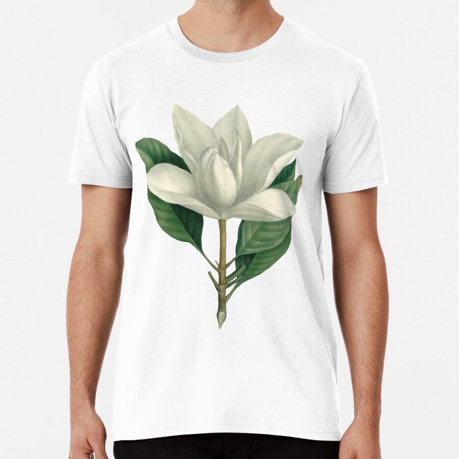 White magnolia Flower Premium T-Shirt