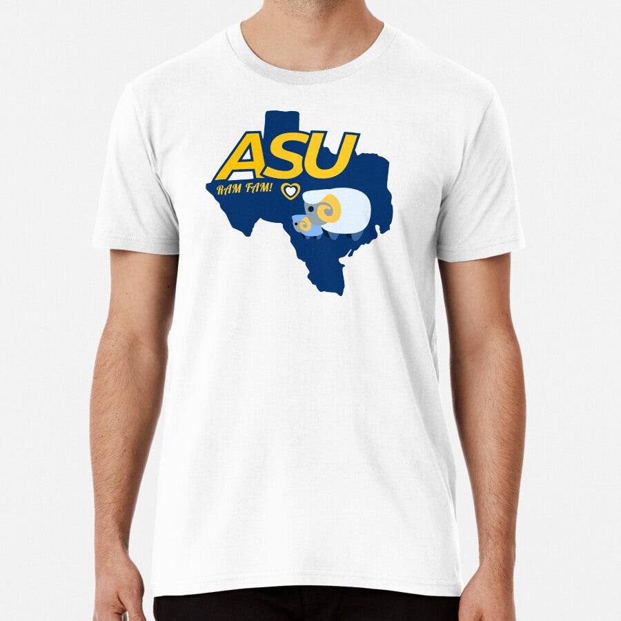 Angelo State University- Ram Fam! Texas background Premium T-Shirt