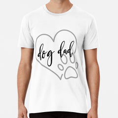 dog dad heart paw Premium T-Shirt