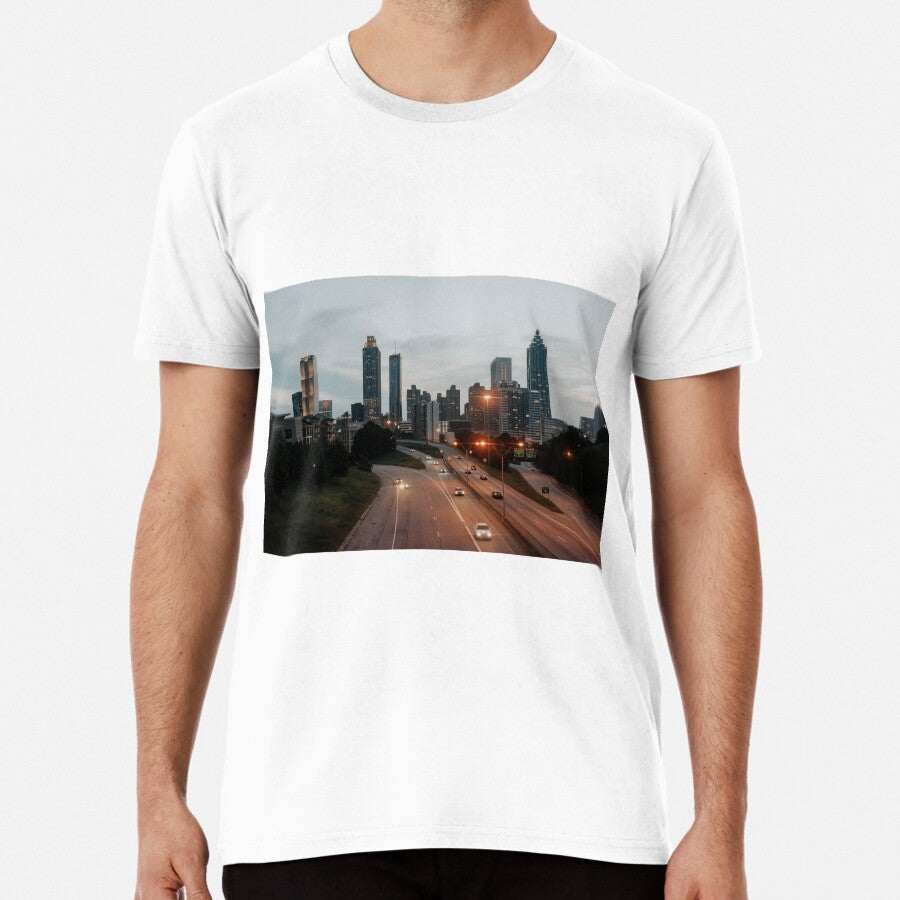Atlanta Skyline At Sunset Premium T Shirt