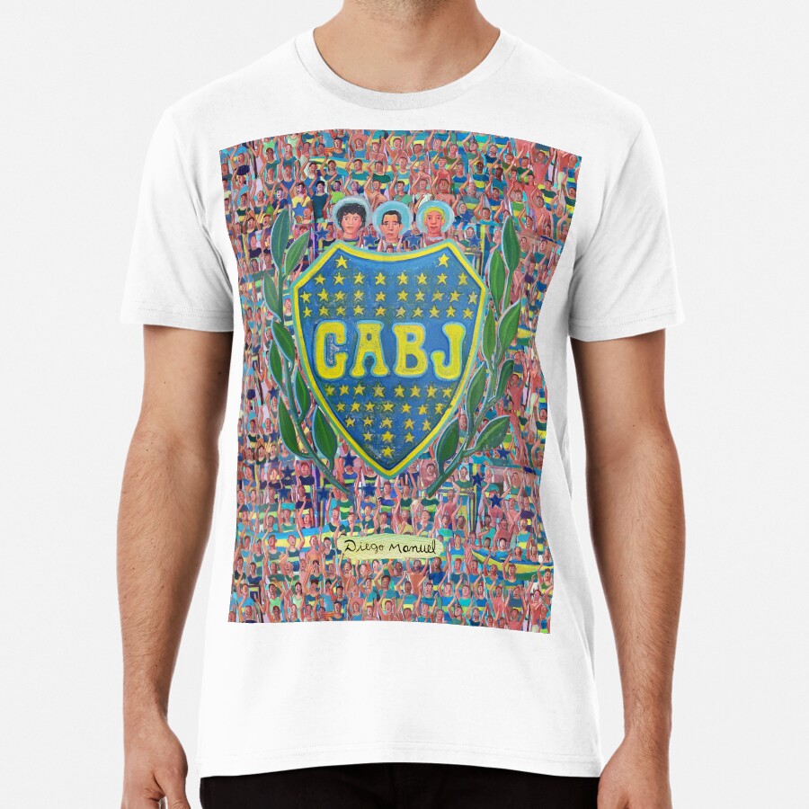 Argentine soccer shield with stars Premium T-Shirt