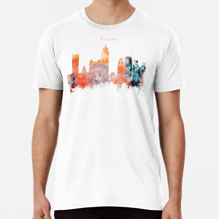 Atlanta Georgia Skyline Poster Premium T-Shirt