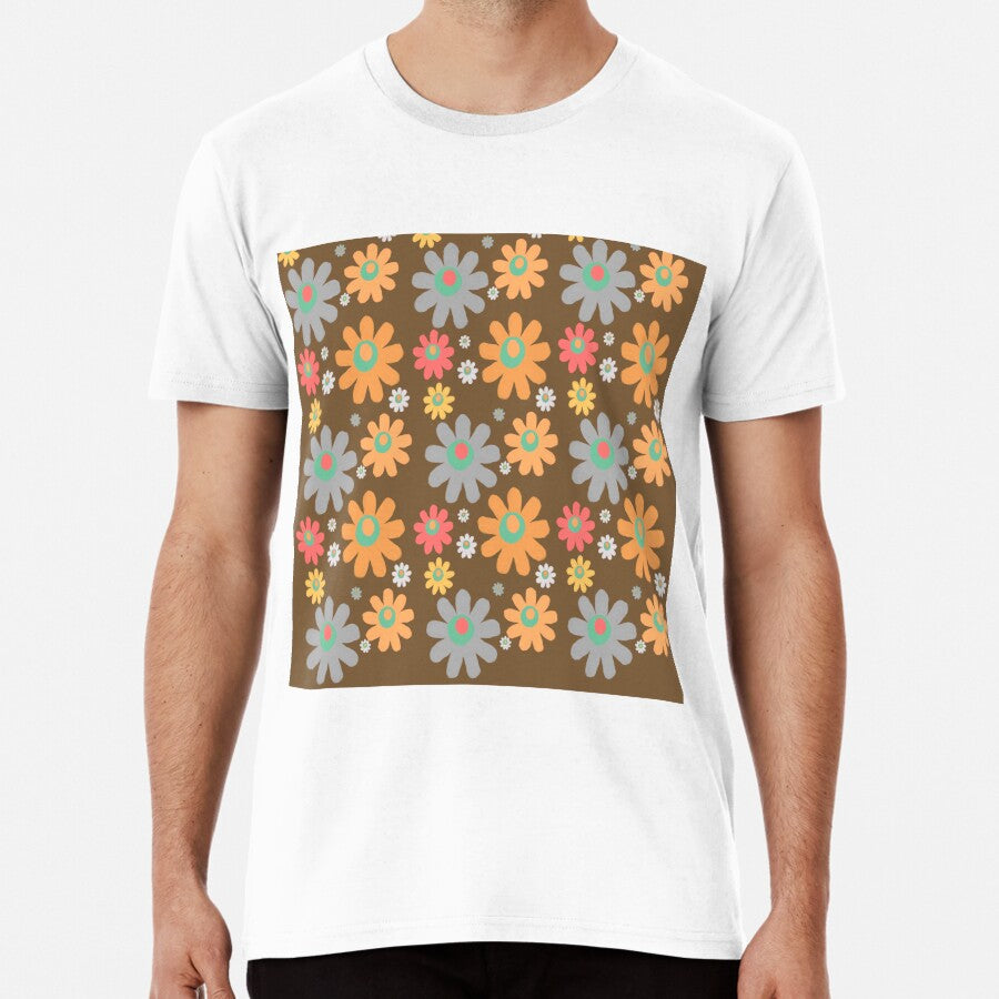 Flower Retro pattern Premium T-Shirt