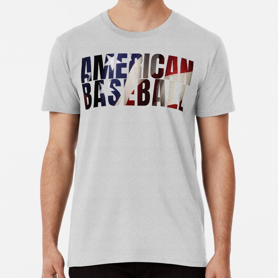 Abstract American Baseball:Contemporary Sports Wall Art Premium T-Shirt