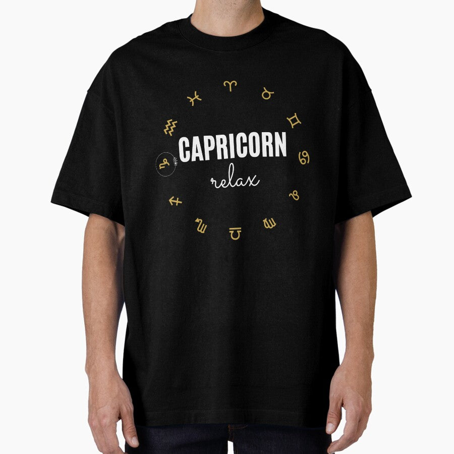 Capricorn Zodiac Horoscope Oversized T-Shirt