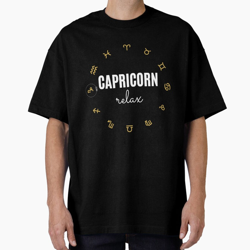 Capricorn Zodiac Horoscope Oversized T-Shirt