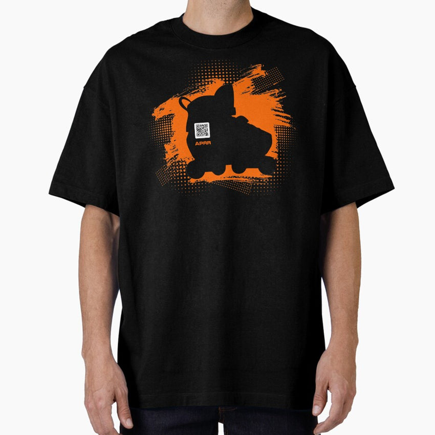 Aprr Atlanta Skate Club Aggressiveskate With Qr Code Oversized T Shirt