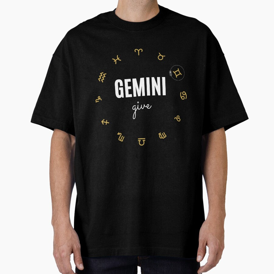 Gemini Zodiac Horoscope Oversized T-Shirt