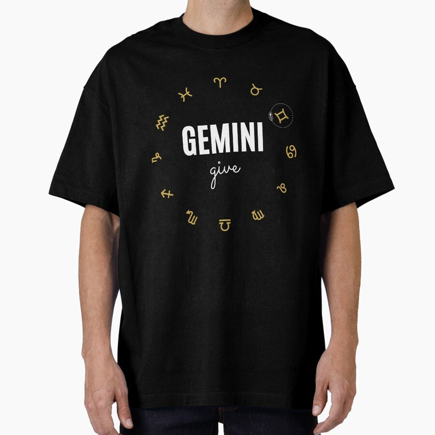 Gemini Zodiac Horoscope Oversized T-Shirt