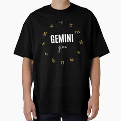 Gemini Zodiac Horoscope Oversized T-Shirt