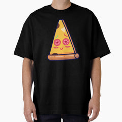 Cute Cartoon of Pizza Oversized T-Shirt