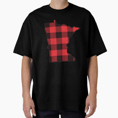 Buffalo plaid Minnesota Oversized T-Shirt