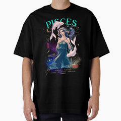 Urban Pisces Zodiac Sign Oversized T-Shirt