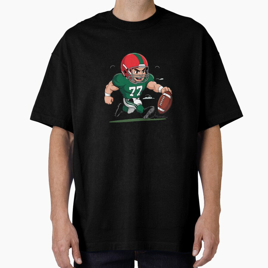 An artistic footbal player. Oversized T-Shirt