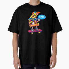 pizza time - skating time Oversized T-Shirt