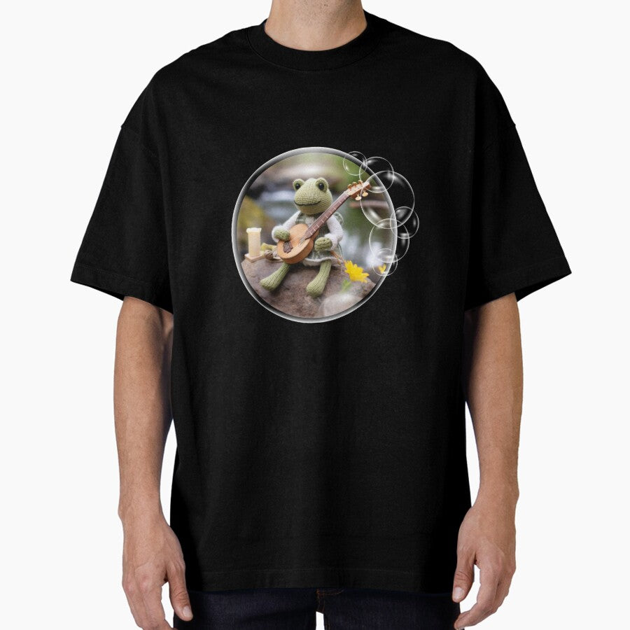 Banjo Yarn Frog Oversized T Shirt