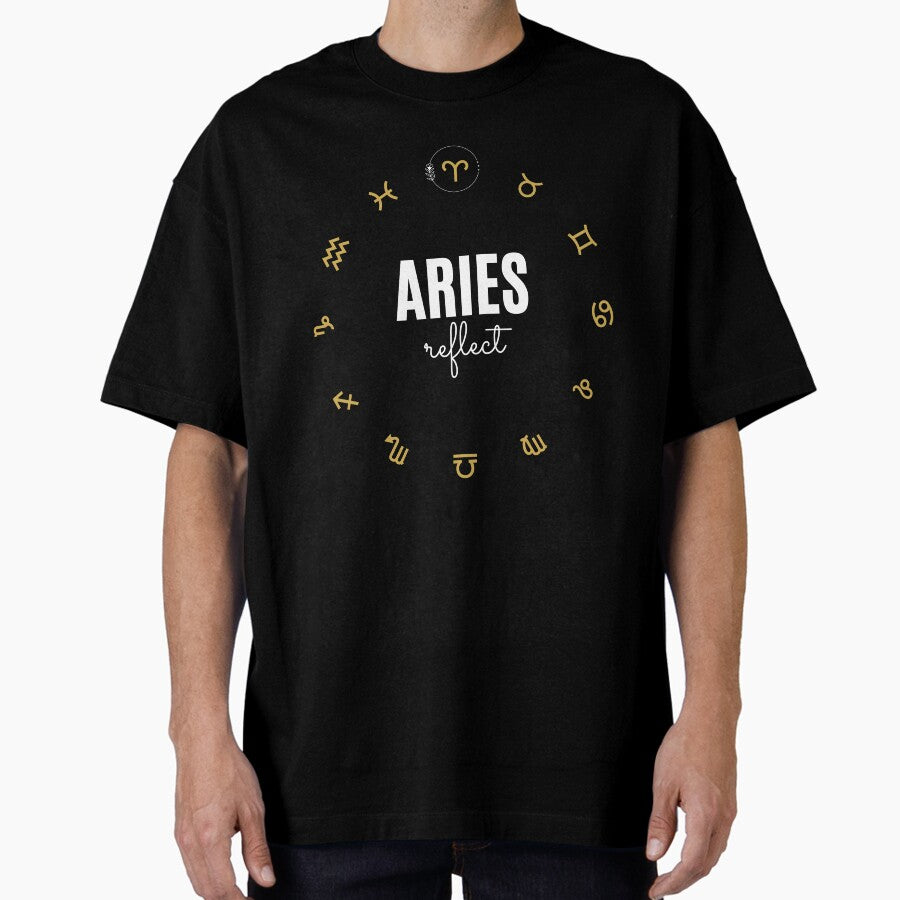 Aries Zodiac Horoscope Oversized T-Shirt