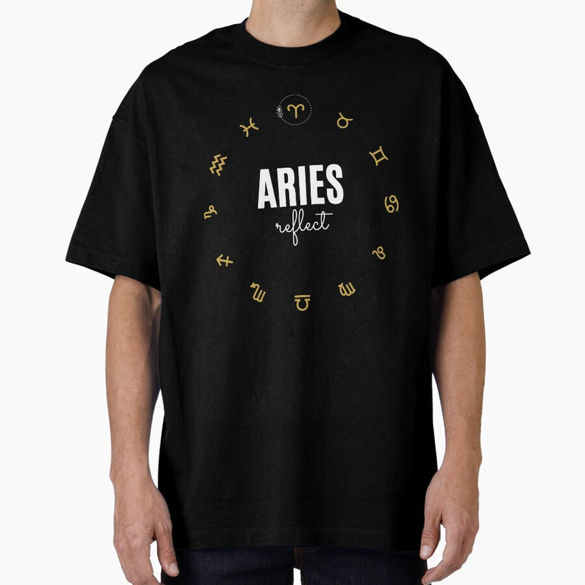 Aries Zodiac Horoscope Oversized T-Shirt