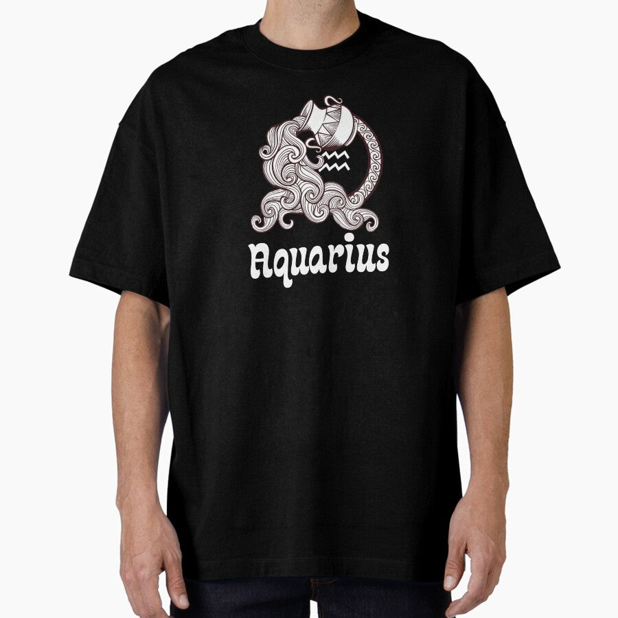 Aquarius zodiac sign test Oversized T-Shirt