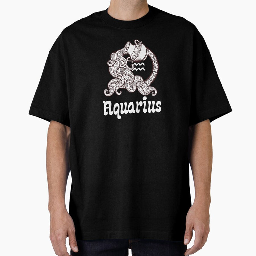 Aquarius zodiac sign test Oversized T-Shirt