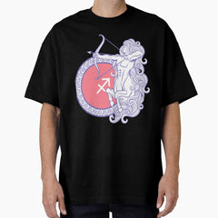 Sagittarus zodiac sign/ pastel star/ astrological symbol Oversized T-Shirt