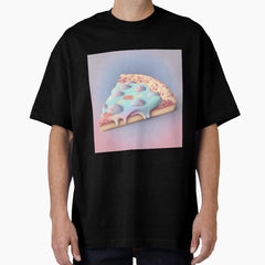 Blue Pizza Oversized T-Shirt